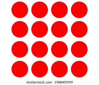 Seamless pattern of lined red circles. Red polka dot background on white background. Suitable for textile or wrapping paper. icon design editable