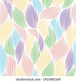 A seamless pattern of lines. A seamless abstract pattern of hand-drawn, floral background.