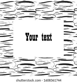 
Seamless pattern: lines of black color on a white background. vector. illustration. Abstract textural background.