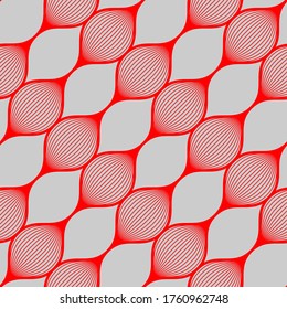 Seamless pattern of lines and circles. Geometric background.