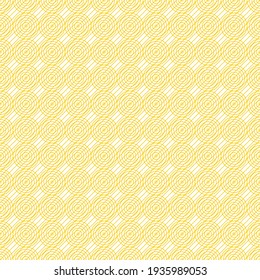 Seamless pattern of lines and circles. Geometric striped background.