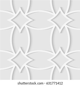 Seamless pattern of lines and circles. Geometric wallpaper. Unusual lattice. Soft background. Vector illustration. Good quality. Good design.