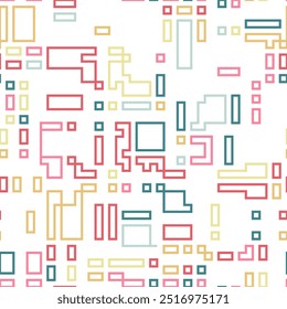 Seamless pattern of lines.  Colored background of geometric shapes. Template for cover, banner, poster and creative design