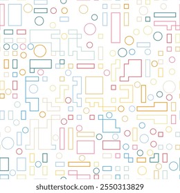 Seamless pattern of lines.  Colored background of geometric shapes. Template for cover, banner, poster and creative design