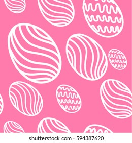 Seamless pattern with lines eggs.