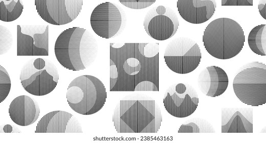 Seamless pattern with lines . Fabric pattern with striped Design elements .Repeating Black lines .Geometric shape. Dynamic geometrical Endless overlay texture.