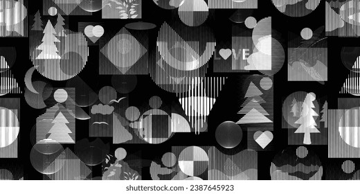 Seamless pattern with lines . Fabric pattern with striped Design elements .Repeating Black lines .Geometric shape. Dynamic geometrical Endless overlay texture.