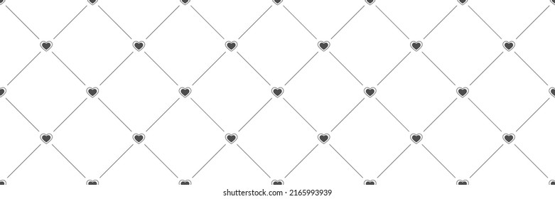 Seamless pattern of lines and hearts for textiles, texture, creative design and simple backgrounds