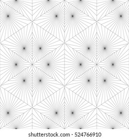 Seamless pattern of lines on a white background. Monochrome image.