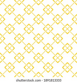Seamless pattern of lines and rhombuses. Geometric orange background. Unusual lattice.