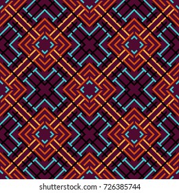 Seamless pattern of lines and squares. Overlay elements on top of each other.
