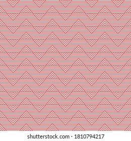 Seamless pattern of lines and triangles. Geometric striped background.