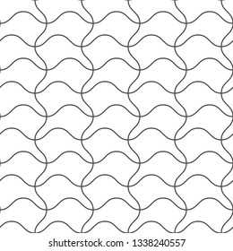 Seamless pattern of lines. Unusual lattice. Geometric background. Vector illustration. 