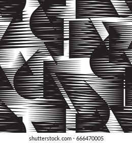 Seamless pattern with lines. unusual poster Design . Vector stripes .Geometric shape. Endless texture .