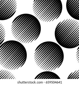Seamless pattern with lines.Circles
unusual poster Design .Black Vector stripes .Geometric shape.