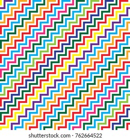 Seamless pattern with lines.Repeating
 unusual Design . Colorful zigzag Vector stripes .Geometric shape. Infinity Endless texture
