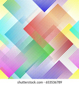 Seamless pattern with lines.Square unusual poster Design .Black Vector stripes .Geometric shape.