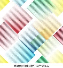 Seamless pattern with lines.Square unusual poster Design .Colorful Vector stripes .Geometric shape.