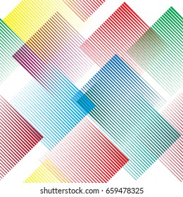 Seamless pattern with lines.Square unusual poster Design .Colorful Vector stripes .Geometric shape.