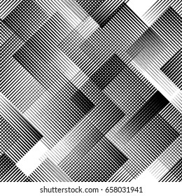 Seamless pattern with lines.Squares unusual poster Design .Black Vector stripes .Geometric shape.