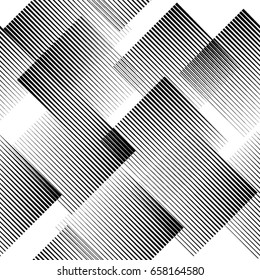 Seamless pattern with lines.Squares unusual poster Design .Black Vector stripes .Geometric shape.