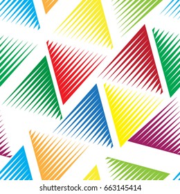 Seamless pattern with lines.Triangles unusual poster Design .Black Vector stripes .Geometric shape.