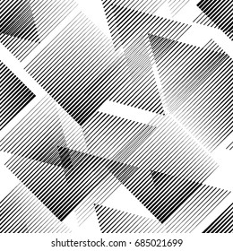 Seamless pattern with lines.Triangles
 unusual poster Design .Black Vector stripes .Geometric shape. Endless texture