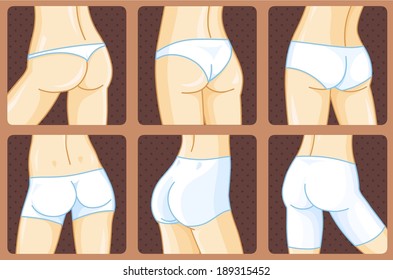 seamless pattern lingerie of different styles put on a body