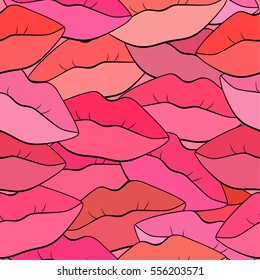 seamless pattern. lips. 