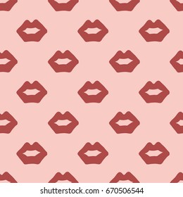 seamless pattern, lips art  background design for fabric and decor