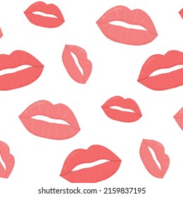 Seamless pattern with lips. Pattern with beautiful female lips. Vector illustration.