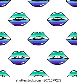 Patrón sin foco Ilumina símbolo de la bandera Gay Isolado. Colección de orgullo gay, accesorio. Coloridos diseños de orgullo. Ilustración vectorial sobre fondo blanco. Para tarjetas, carteles, decoración, diseño de camisetas