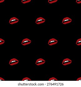 seamless pattern, lips vector art  background design for fabric and decor