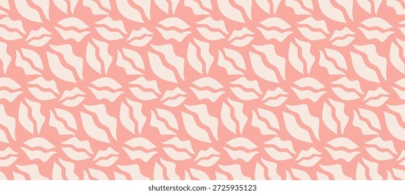 Padrão contínuo com Lipstick Kiss Marks e Lips imprimir fundo