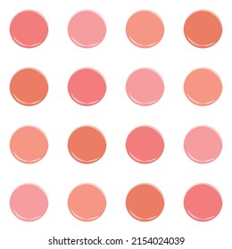 Seamless Pattern with Lipstick Make up Shade Color Palette