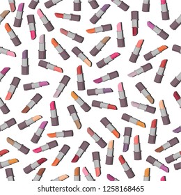seamless pattern with lipsticks