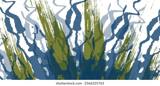 seamless pattern with liquid and fluid marble texture, white, blue and golden line paint, mix colors, abstract background. agate seamless pattern.