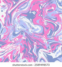 Seamless pattern with liquid and fluid marble texture, colorful pastel paint. Abstract background. Illustrations vector