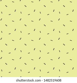Seamless pattern with little ants. Simple minimalistic illustration on green background