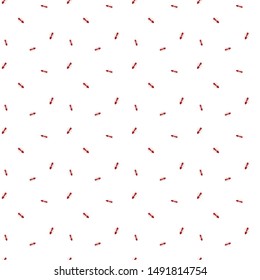 Seamless pattern with little ants. Simple minimalistic illustration on white background