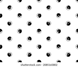 Seamless pattern of little black donut for cloth, wallpaper, wrapping paper, background