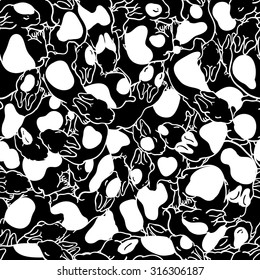 Seamless pattern with little bunnies