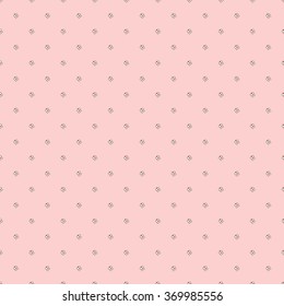 Seamless pattern - little butterflies on pale pink background