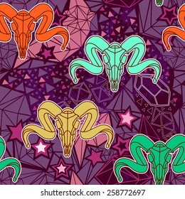 Seamless pattern of a little different flowers.