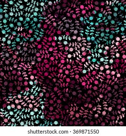 Seamless pattern of a little different flowers.