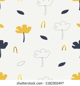 	
Seamless pattern with little flowers.