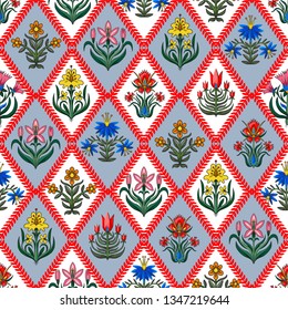 Seamless pattern with little flowers for fabric or interior design