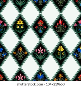 Seamless pattern with little flowers for fabric or interior design