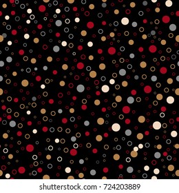 Seamless pattern little flowers in pink, green and beige colors.Cricle seamless 