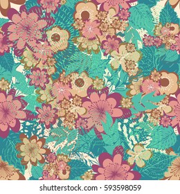 seamless pattern little flowers. Vector